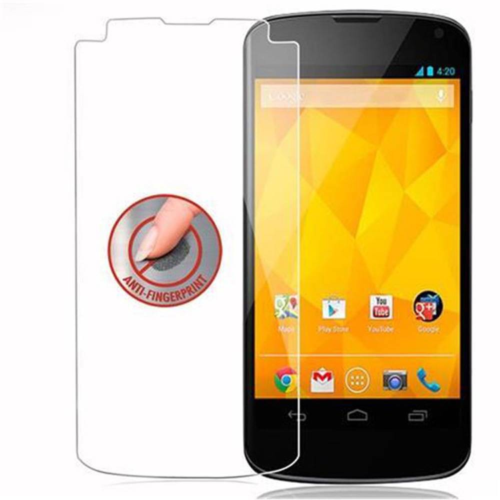 Cadorabo Panzer Folie für LG Google Nexus 4 Schutzfolie in Transparent Gehärtetes Tempered Display-Schutzglas