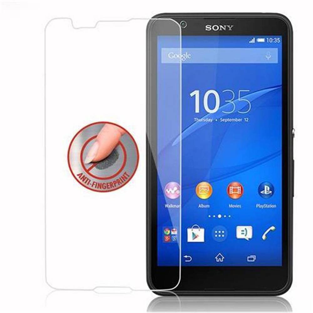 Cadorabo Panzer Folie für Sony Xperia E4 Schutzfolie in Transparent Gehärtetes Tempered Display-Schutzglas