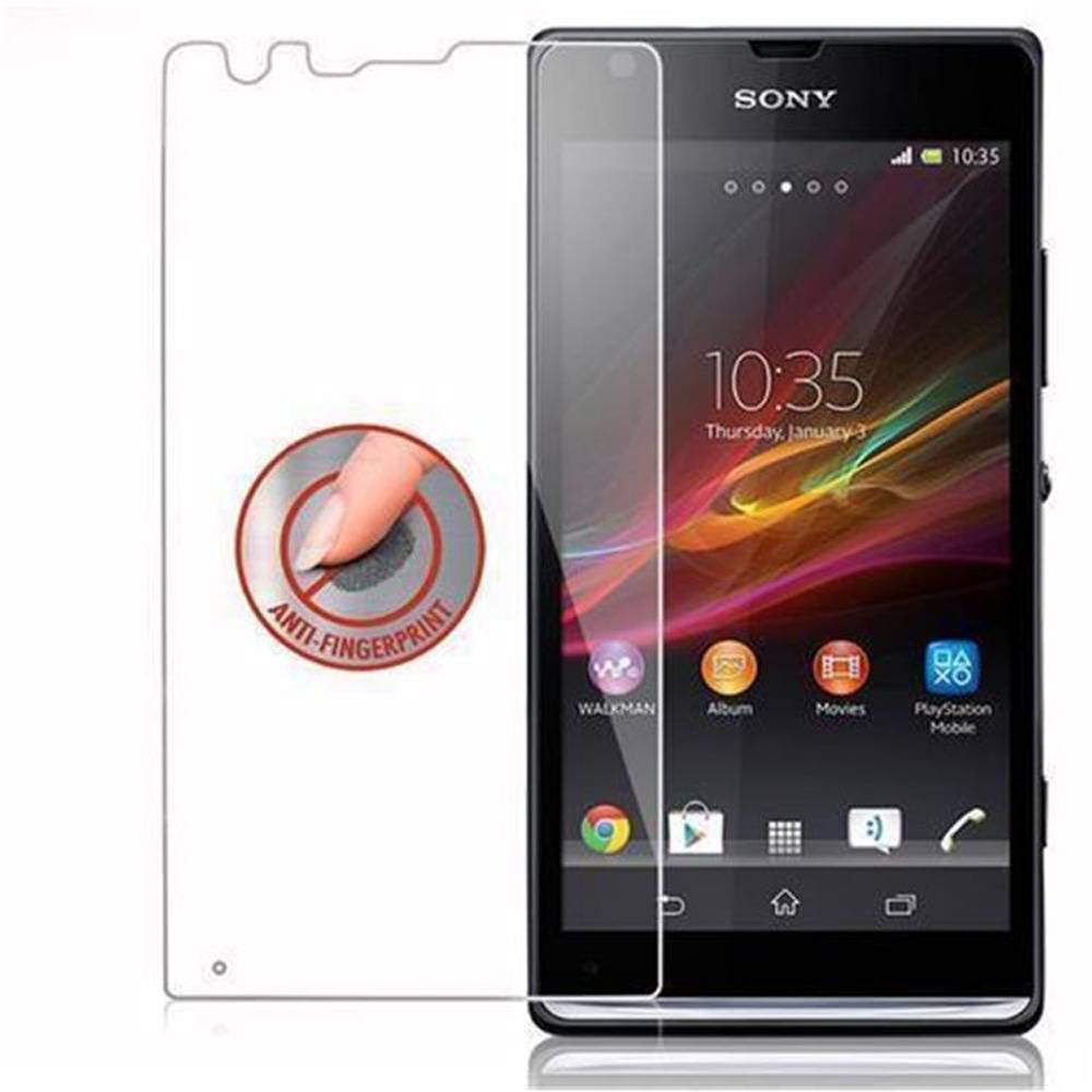 Cadorabo Panzer Folie für Sony Xperia SP Schutzfolie in Transparent Gehärtetes Tempered Display-Schutzglas
