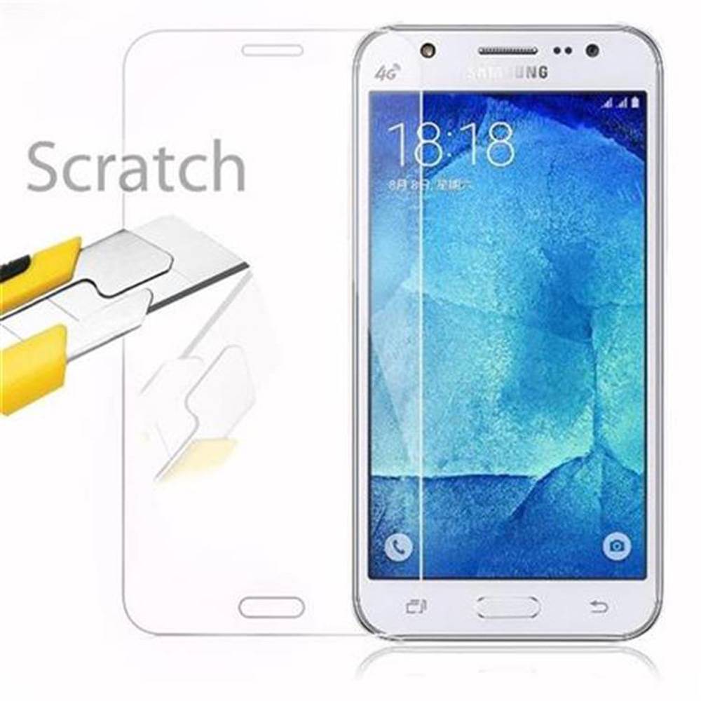 Cadorabo Panzer Folie für Samsung Galaxy J7 Schutzfolie in Transparent Gehärtetes Tempered Display-Schutzglas