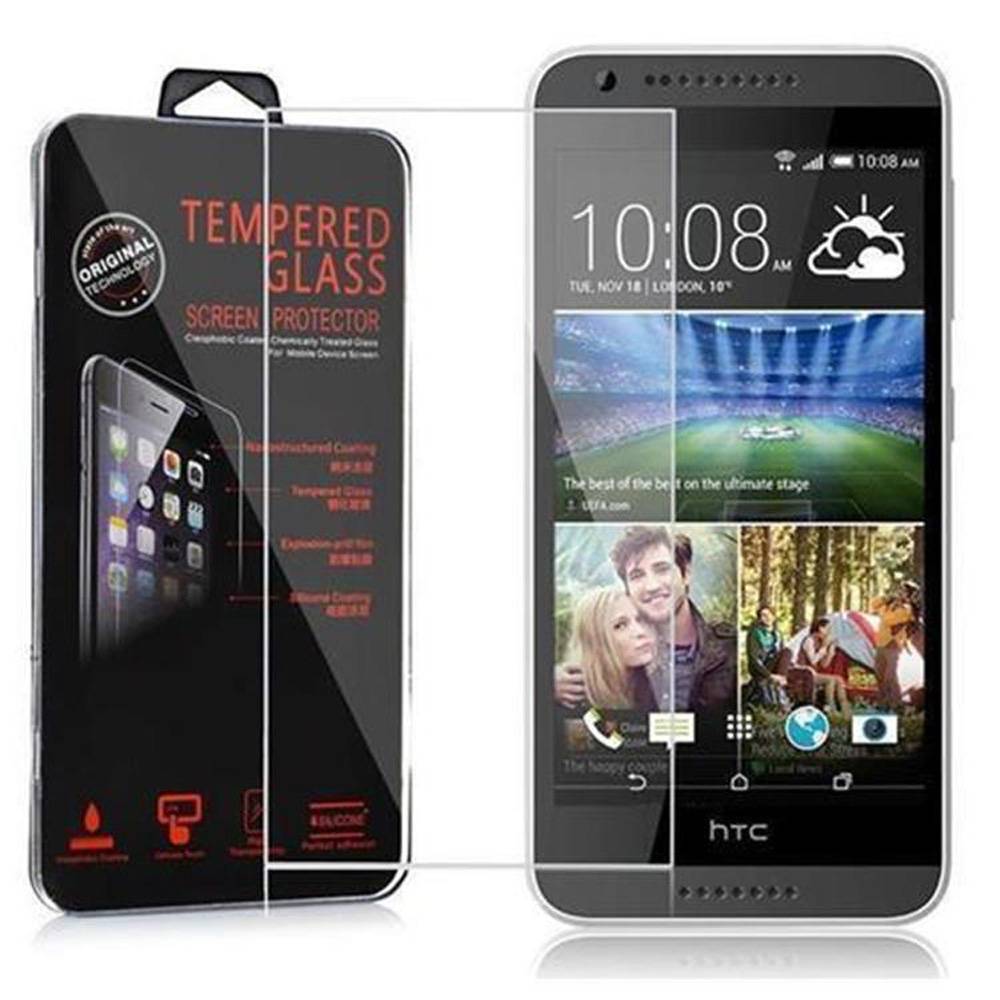 Cadorabo Panzer Folie für HTC Desire 620 Schutzfolie in Transparent Gehärtetes Tempered Display-Schutzglas
