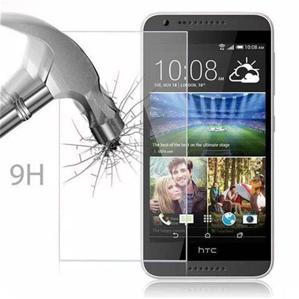 Cadorabo Panzer Folie für HTC Desire 620 Schutzfolie in Transparent Gehärtetes Tempered Display-Schutzglas