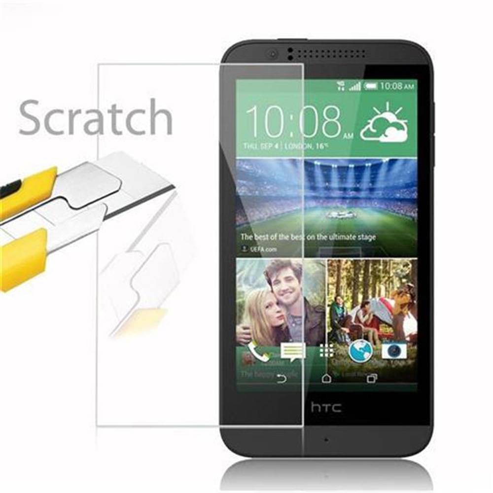 Cadorabo Panzer Folie für HTC Desire 510 Schutzfolie in Transparent Gehärtetes Tempered Display-Schutzglas