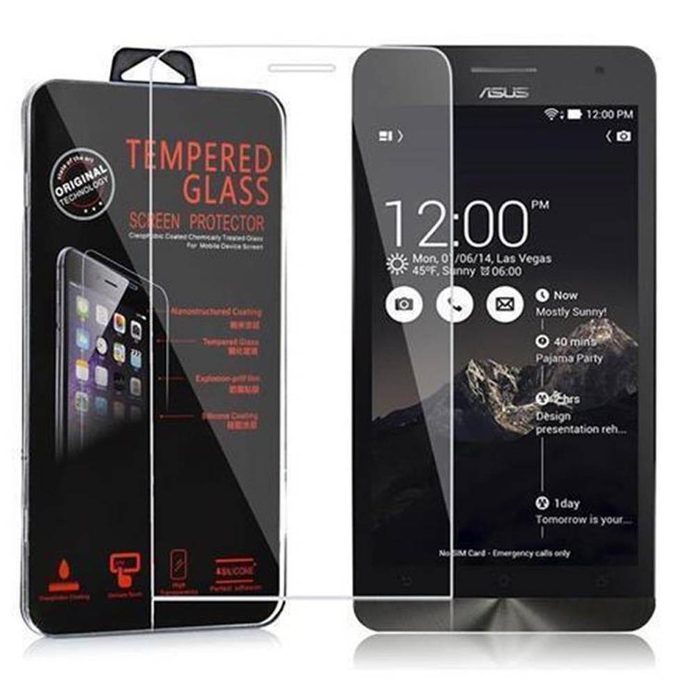 Cadorabo Panzer Folie für Asus ZenFone 6 Schutzfolie in Transparent Gehärtetes Tempered Display-Schutzglas