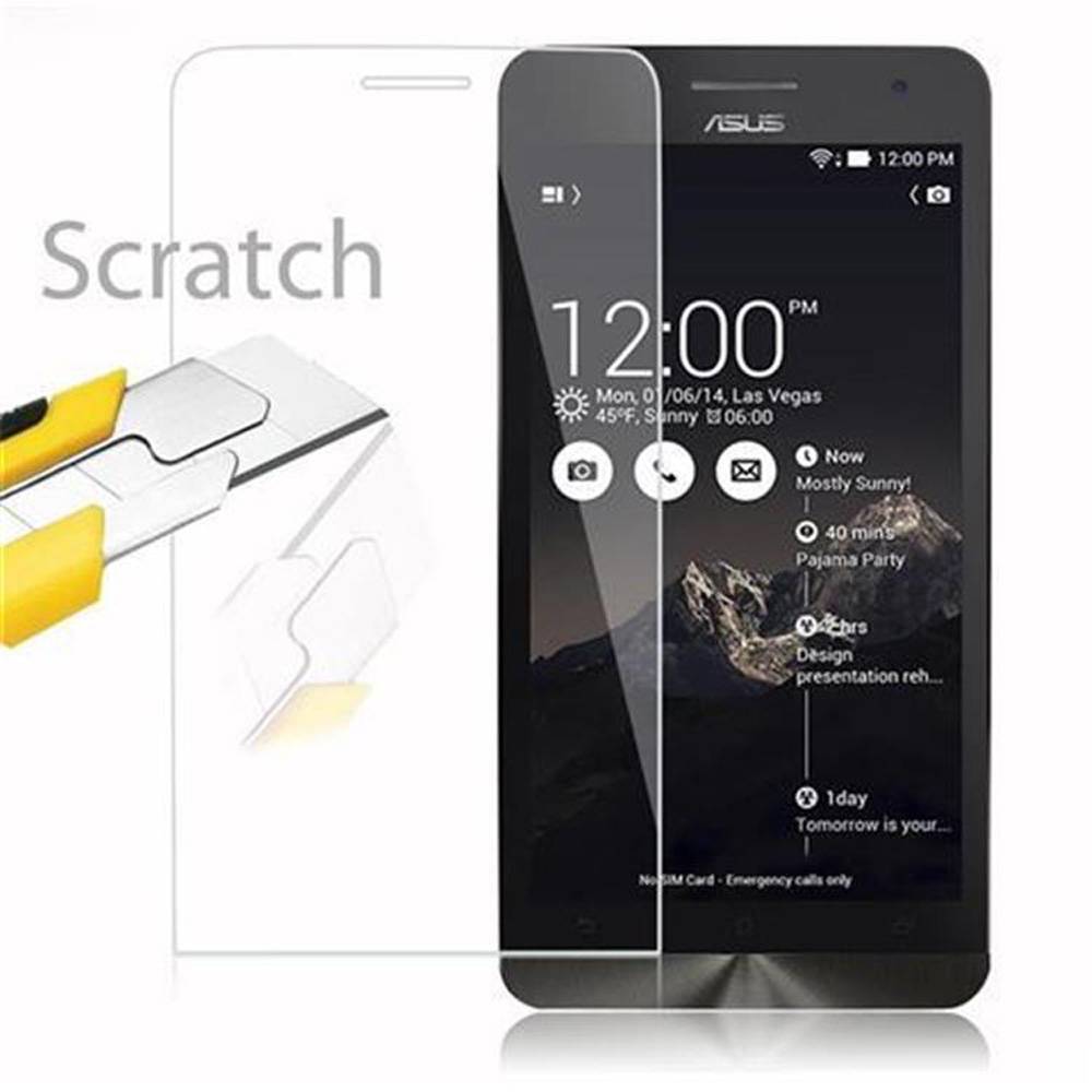 Cadorabo Panzer Folie für Asus ZenFone 6 Schutzfolie in Transparent Gehärtetes Tempered Display-Schutzglas