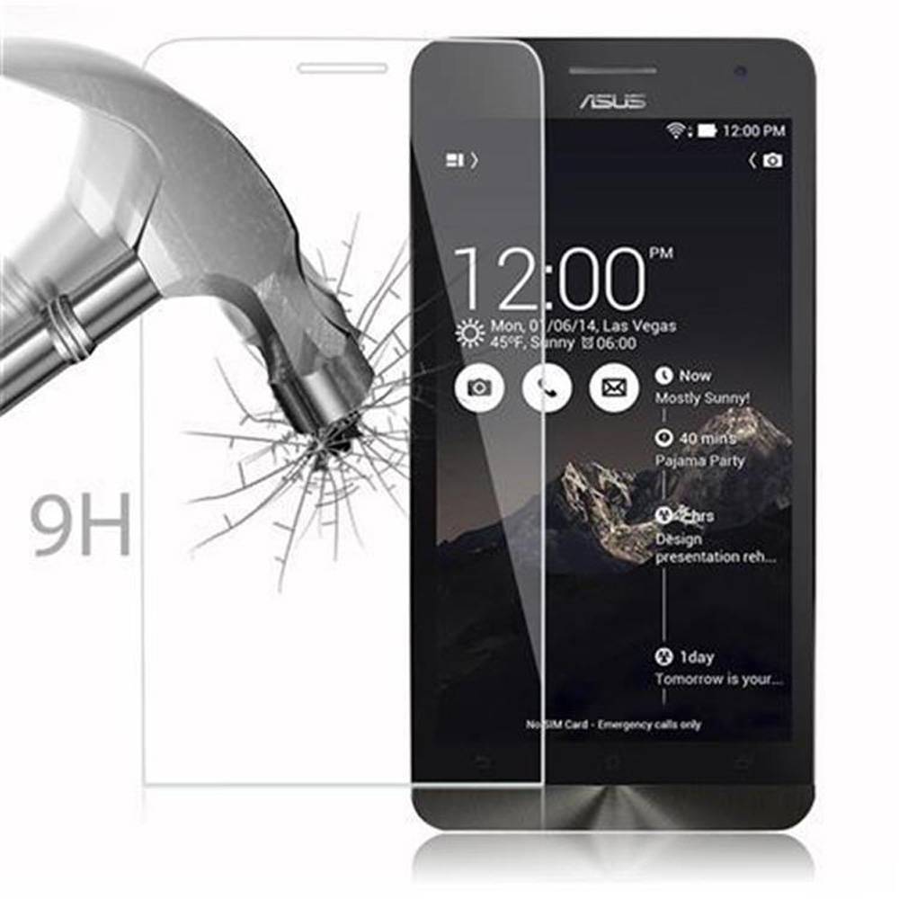 Cadorabo Panzer Folie für Asus ZenFone 6 Schutzfolie in Transparent Gehärtetes Tempered Display-Schutzglas