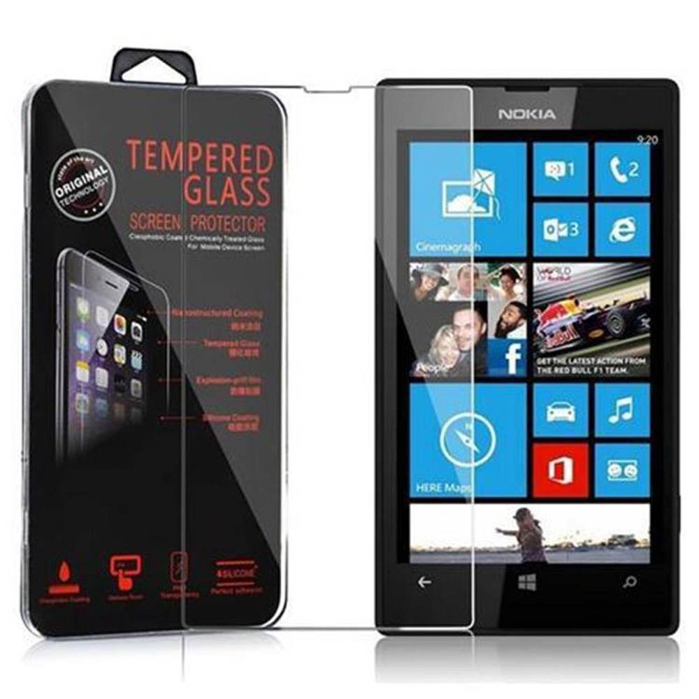 Cadorabo Panzer Folie für Nokia Lumia 520 / 521 Schutzfolie in Transparent Gehärtetes Tempered Display-Schutzglas