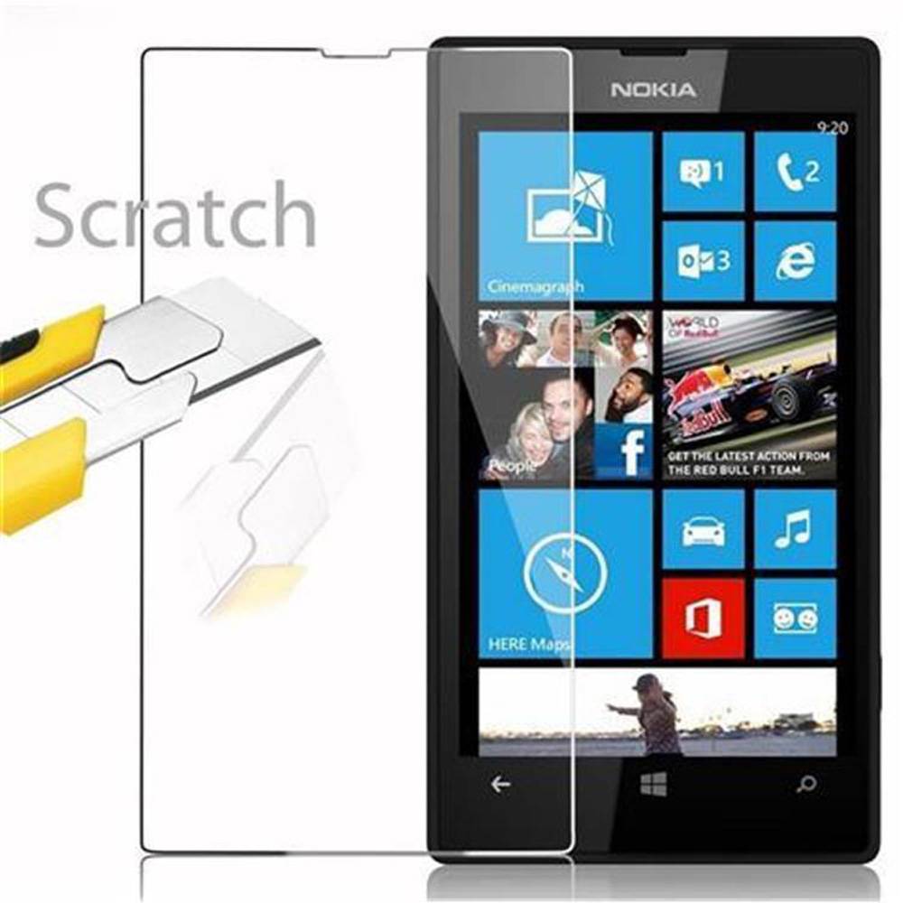 Cadorabo Panzer Folie für Nokia Lumia 520 / 521 Schutzfolie in Transparent Gehärtetes Tempered Display-Schutzglas