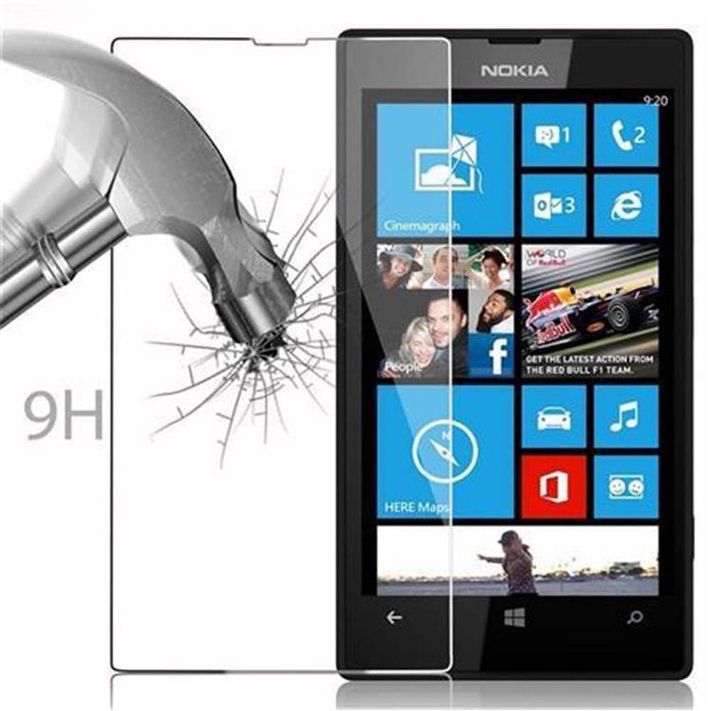 Cadorabo Panzer Folie für Nokia Lumia 520 / 521 Schutzfolie in Transparent Gehärtetes Tempered Display-Schutzglas