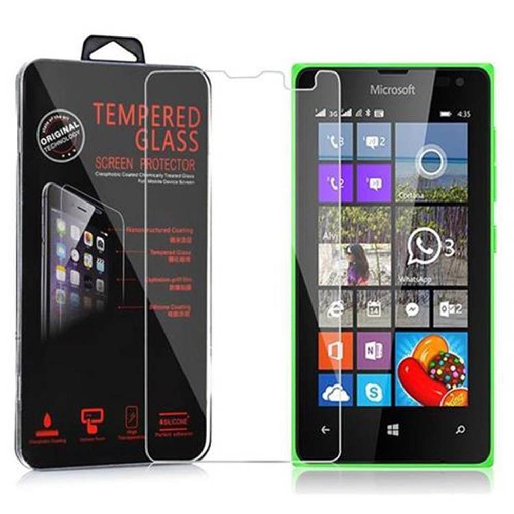 Cadorabo Panzer Folie für Nokia Lumia 435 Schutzfolie in Transparent Gehärtetes Tempered Display-Schutzglas