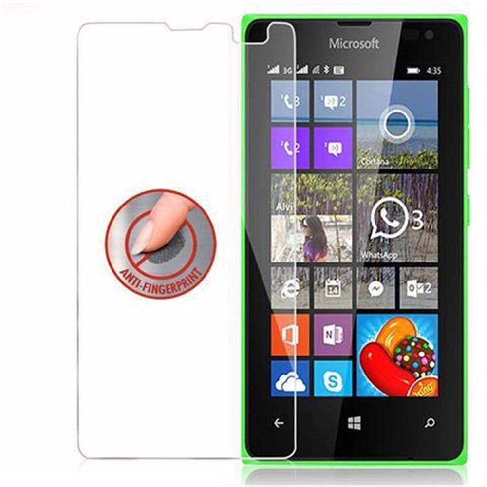 Cadorabo Panzer Folie für Nokia Lumia 435 Schutzfolie in Transparent Gehärtetes Tempered Display-Schutzglas