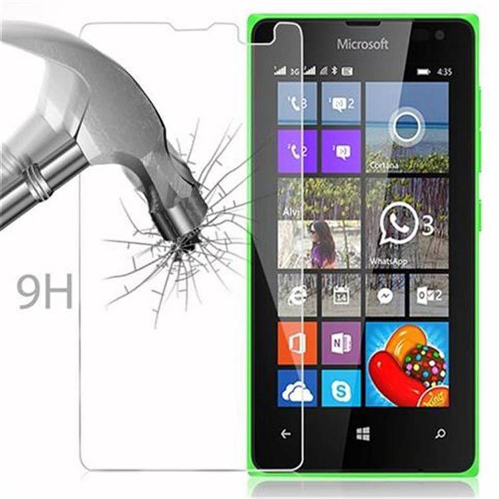 Cadorabo Panzer Folie für Nokia Lumia 435 Schutzfolie in Transparent Gehärtetes Tempered Display-Schutzglas