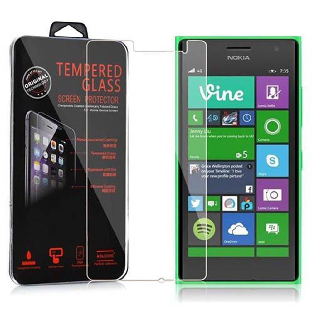 Cadorabo Panzer Folie für Nokia Lumia 730 Schutzfolie in Transparent Gehärtetes Tempered Display-Schutzglas