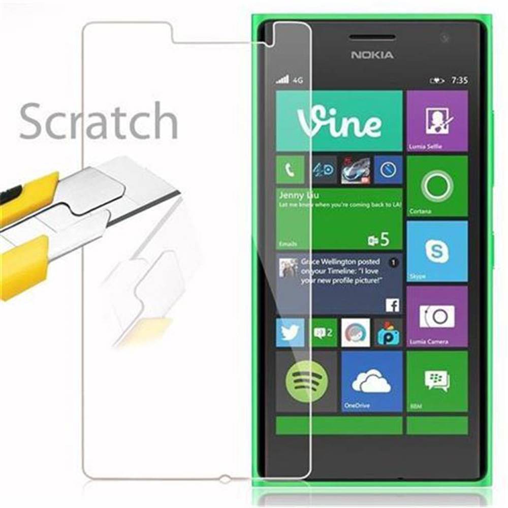 Cadorabo Panzer Folie für Nokia Lumia 730 Schutzfolie in Transparent Gehärtetes Tempered Display-Schutzglas