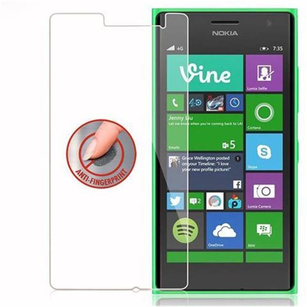 Cadorabo Panzer Folie für Nokia Lumia 730 Schutzfolie in Transparent Gehärtetes Tempered Display-Schutzglas