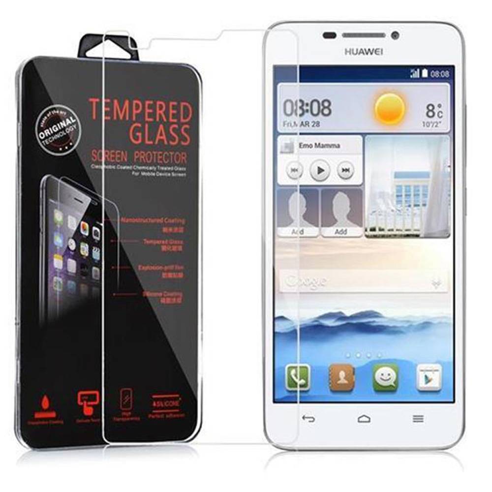 Cadorabo Panzer Folie für Huawei Ascend G630 Schutzfolie in Transparent Gehärtetes Tempered Display-Schutzglas