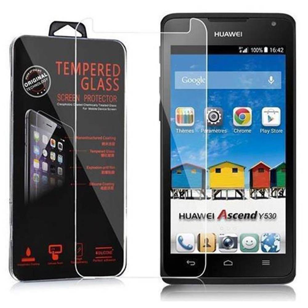Cadorabo Panzer Folie für Huawei Ascend Y530 Schutzfolie in Transparent Gehärtetes Tempered Display-Schutzglas