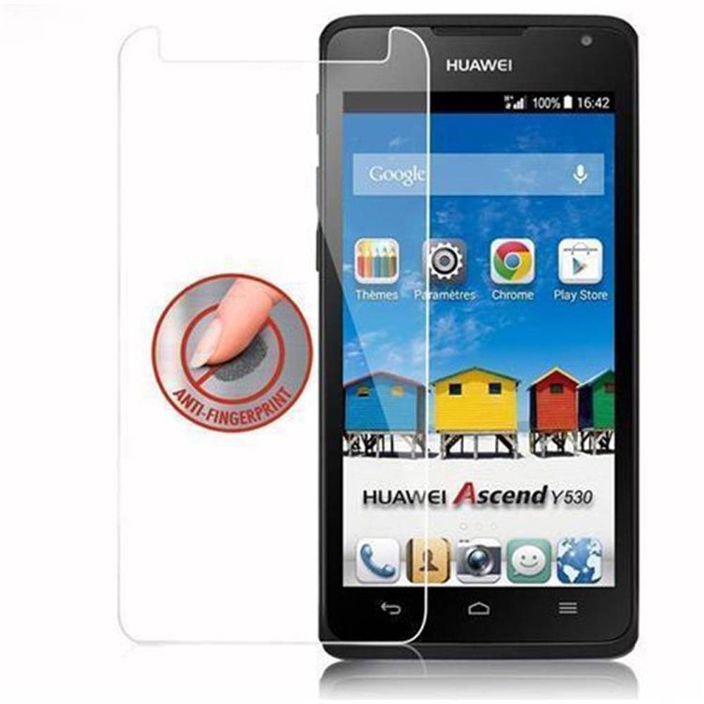 Cadorabo Panzer Folie für Huawei Ascend Y530 Schutzfolie in Transparent Gehärtetes Tempered Display-Schutzglas