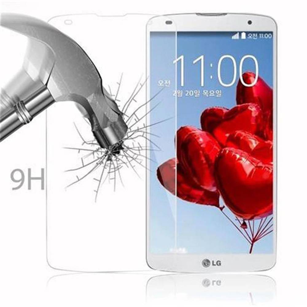 Cadorabo Panzer Folie für LG G PRO 2 Schutzfolie in Transparent Gehärtetes Tempered Display-Schutzglas