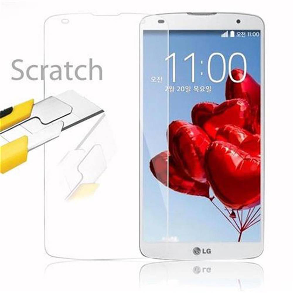 Cadorabo Panzer Folie für LG G PRO 2 Schutzfolie in Transparent Gehärtetes Tempered Display-Schutzglas