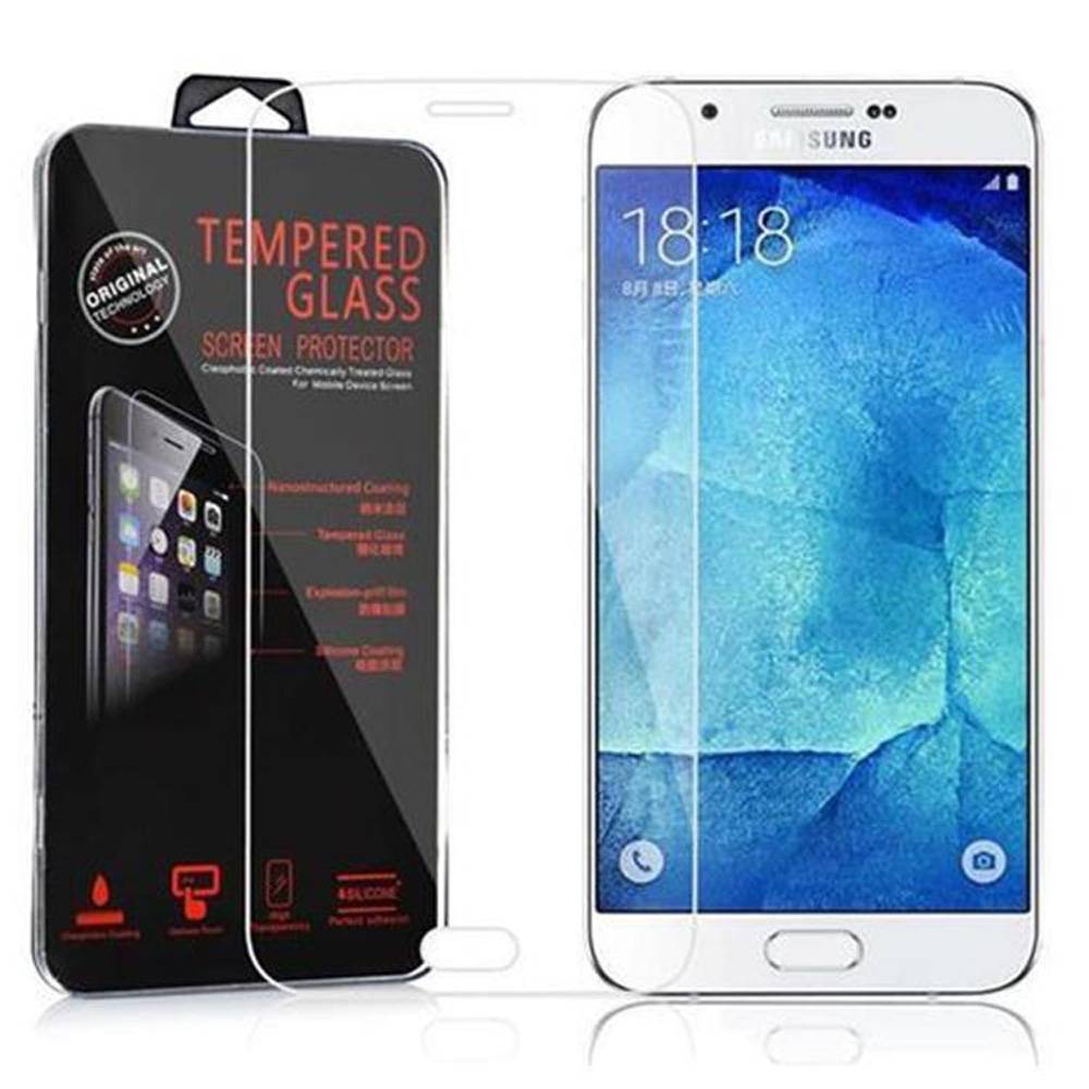 Cadorabo Panzer Folie für Samsung Galaxy A8 2015 Schutzfolie in Transparent Gehärtetes Tempered Display-Schutzglas