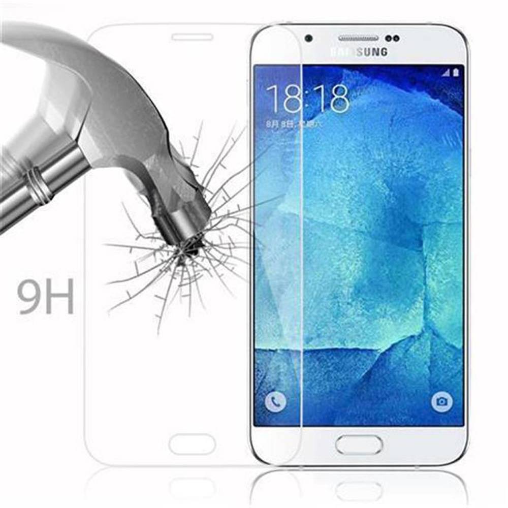 Cadorabo Panzer Folie für Samsung Galaxy A8 2015 Schutzfolie in Transparent Gehärtetes Tempered Display-Schutzglas