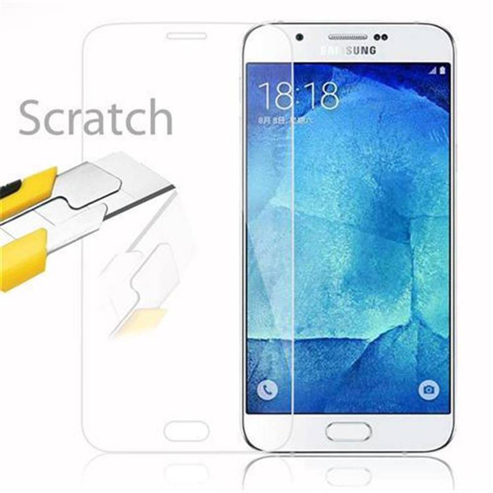 Cadorabo Panzer Folie für Samsung Galaxy A8 2015 Schutzfolie in Transparent Gehärtetes Tempered Display-Schutzglas