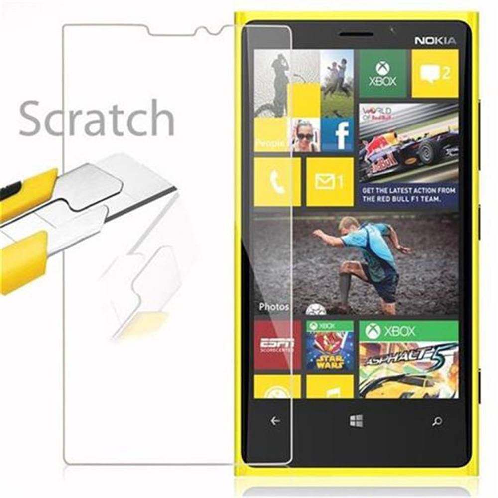 Cadorabo Panzer Folie für Nokia Lumia 920 Schutzfolie in Transparent Gehärtetes Tempered Display-Schutzglas