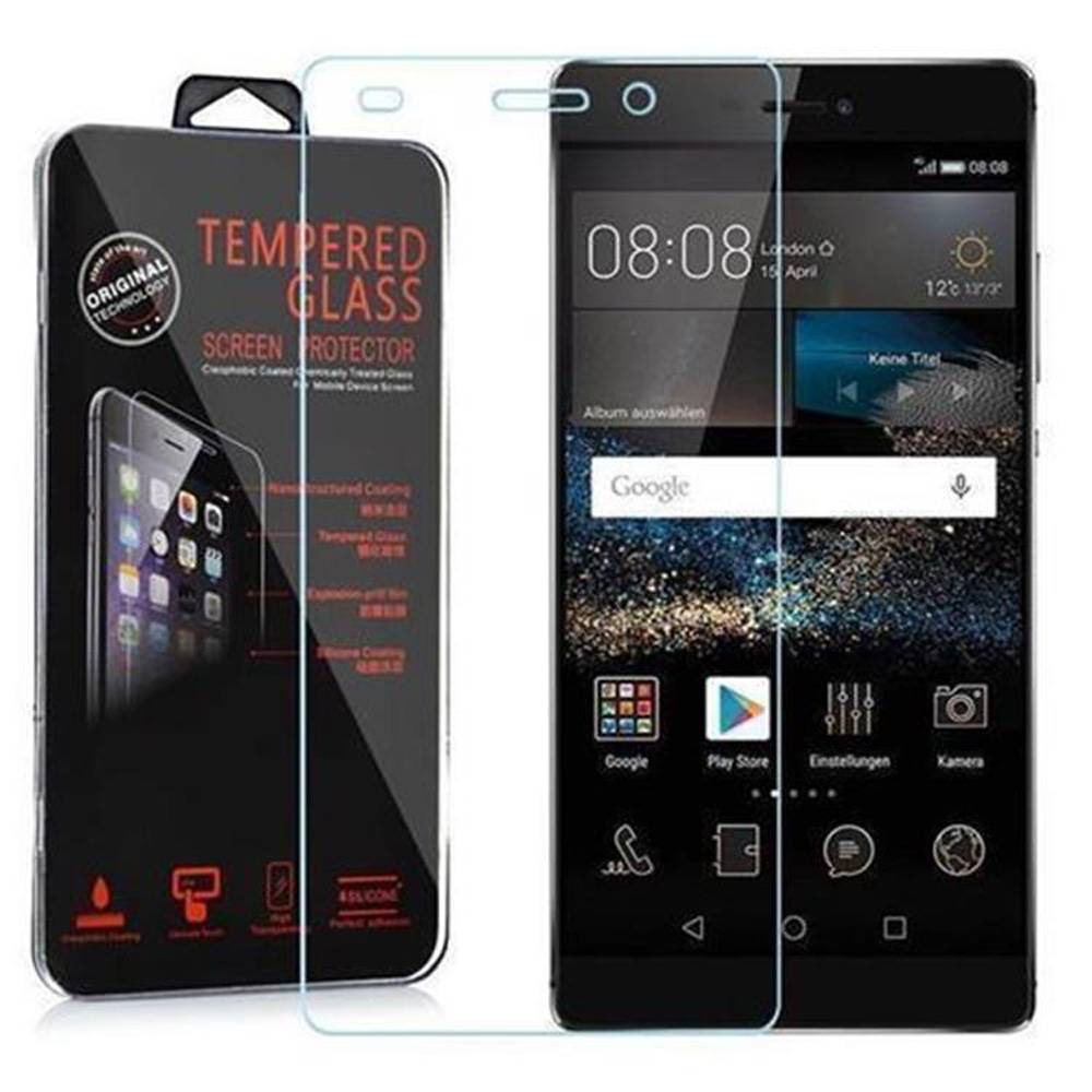Cadorabo Panzer Folie für Huawei P8 Schutzfolie in Transparent Gehärtetes Tempered Display-Schutzglas