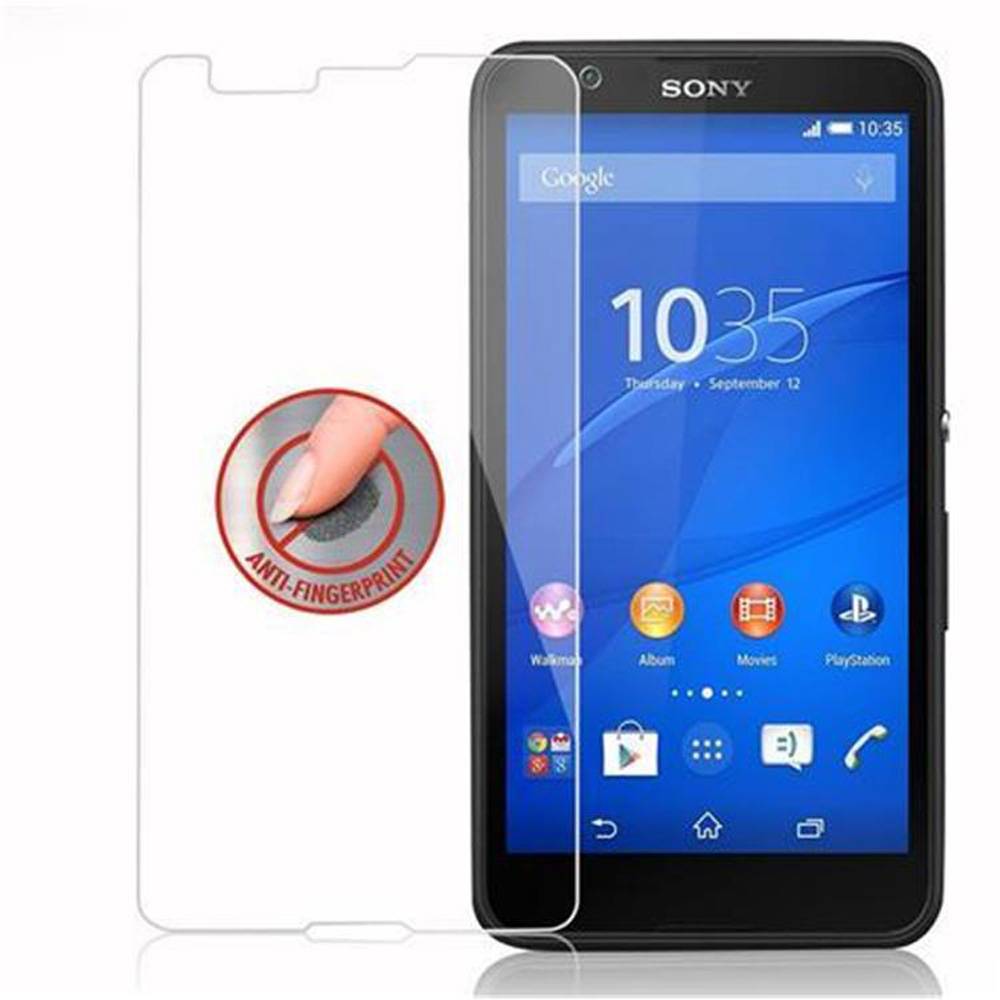 Cadorabo Panzer Folie für Sony Xperia E4G Schutzfolie in Transparent Gehärtetes Tempered Display-Schutzglas