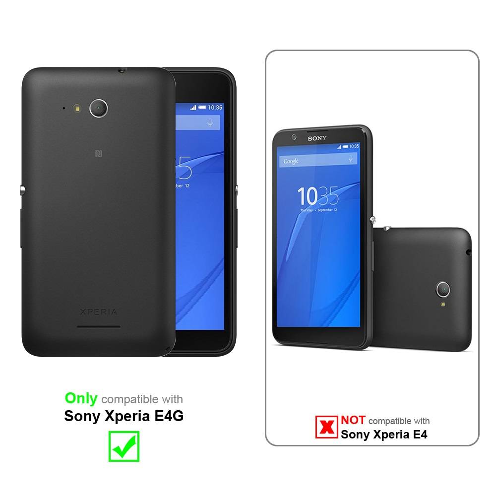 Cadorabo Panzer Folie für Sony Xperia E4G Schutzfolie in Transparent Gehärtetes Tempered Display-Schutzglas