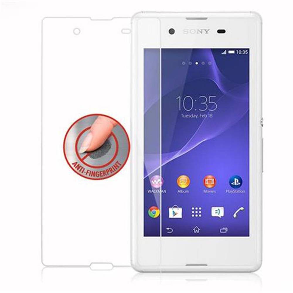 Cadorabo Panzer Folie für Sony Xperia E3 Schutzfolie in Transparent Gehärtetes Tempered Display-Schutzglas
