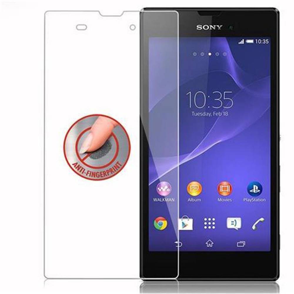Cadorabo Panzer Folie für Sony Xperia T3 Schutzfolie in Transparent Gehärtetes Tempered Display-Schutzglas
