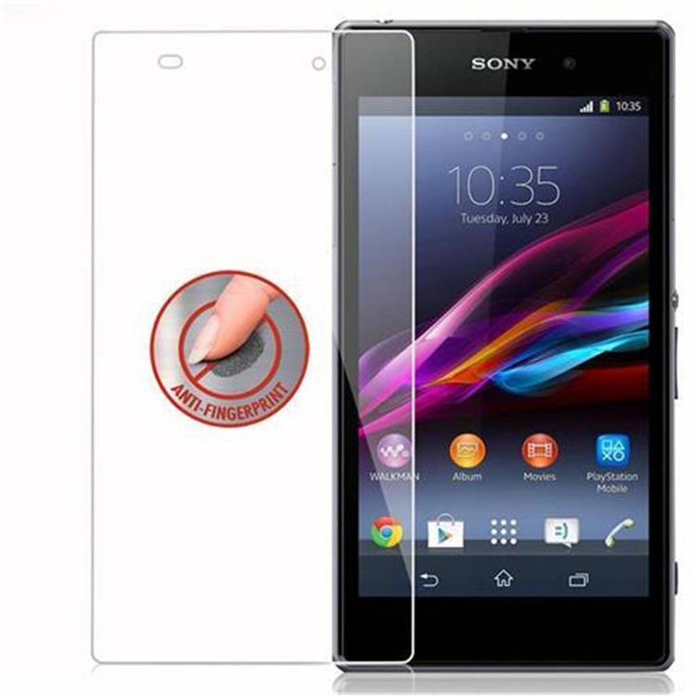 Cadorabo Panzer Folie für Sony Xperia Z1 Schutzfolie in Transparent Gehärtetes Tempered Display-Schutzglas