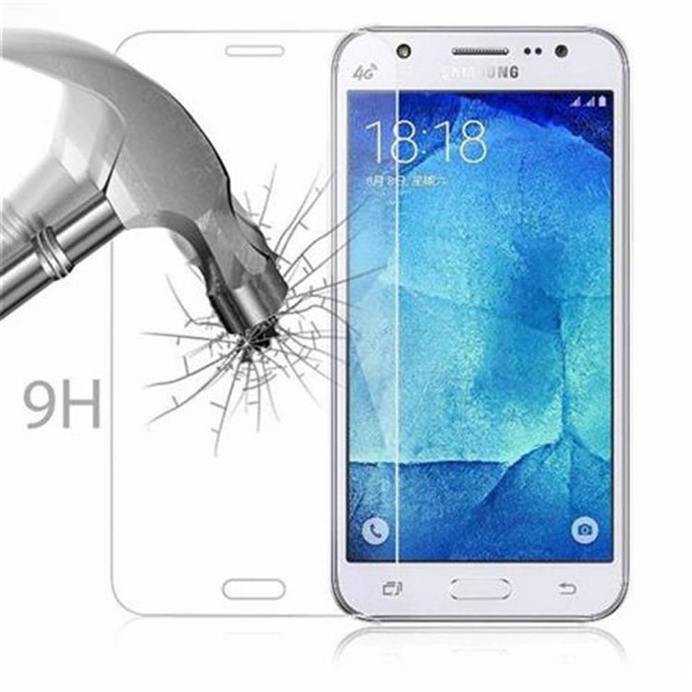 Cadorabo Panzer Folie für Samsung Galaxy J5 Schutzfolie in Transparent Gehärtetes Tempered Display-Schutzglas