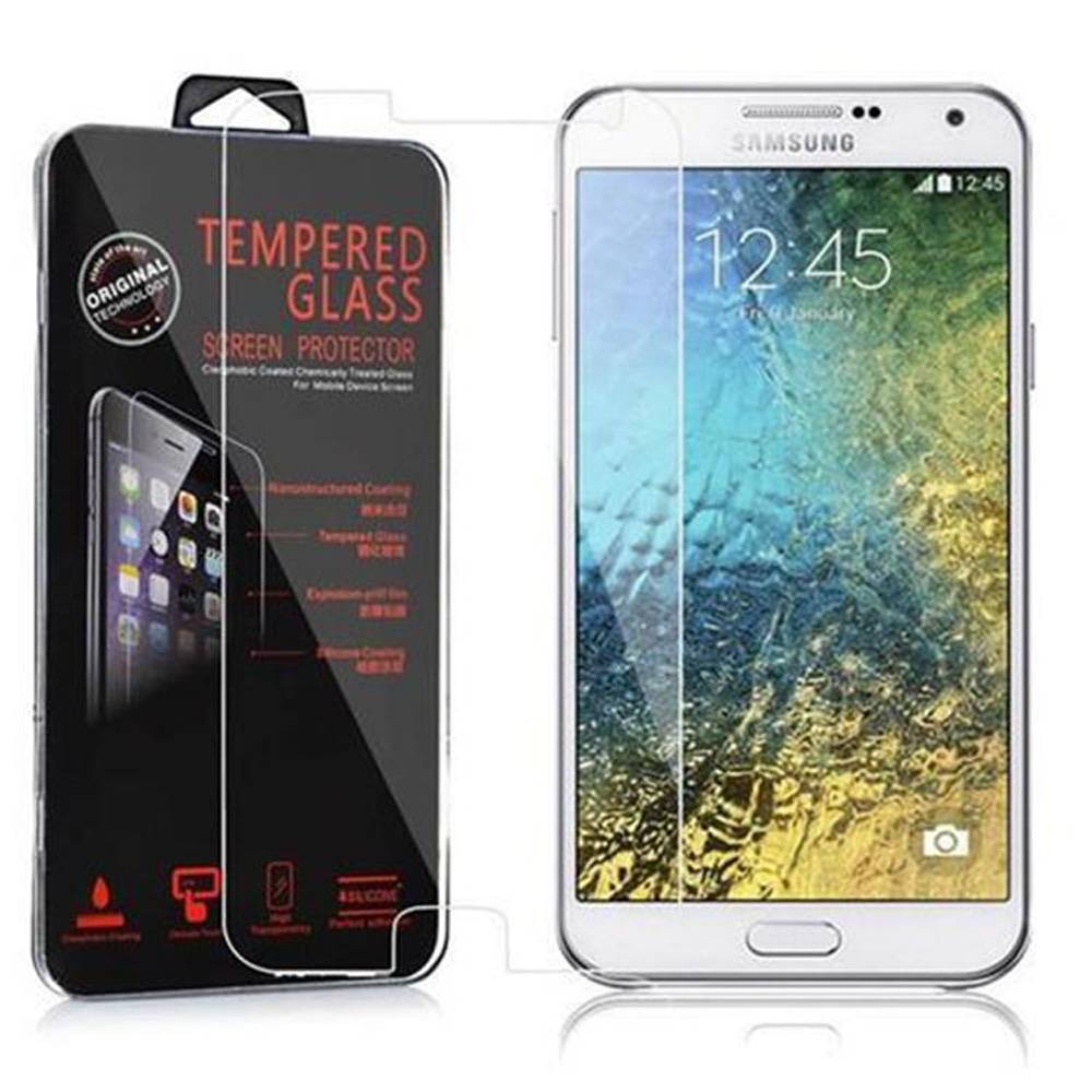 Cadorabo Panzer Folie für Samsung Galaxy E5 Schutzfolie in Transparent Gehärtetes Tempered Display-Schutzglas