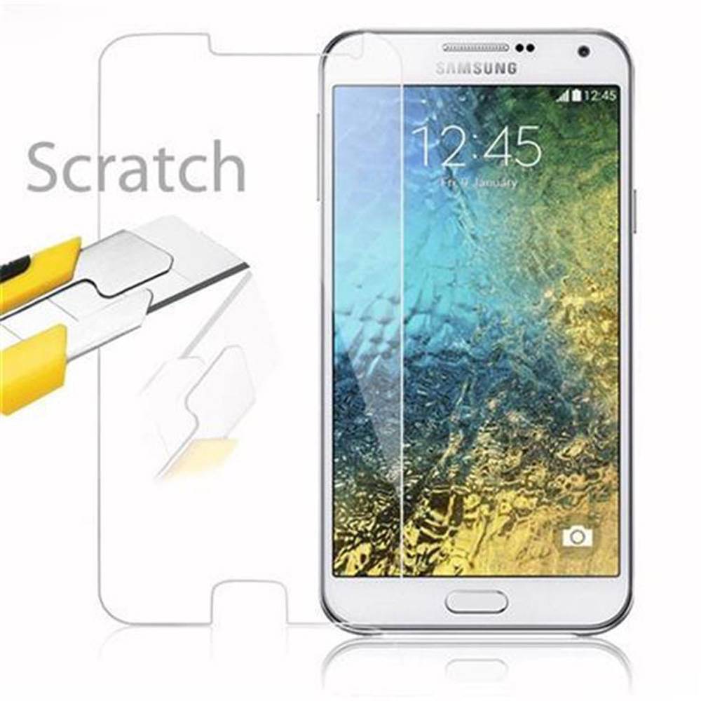 Cadorabo Panzer Folie für Samsung Galaxy E5 Schutzfolie in Transparent Gehärtetes Tempered Display-Schutzglas