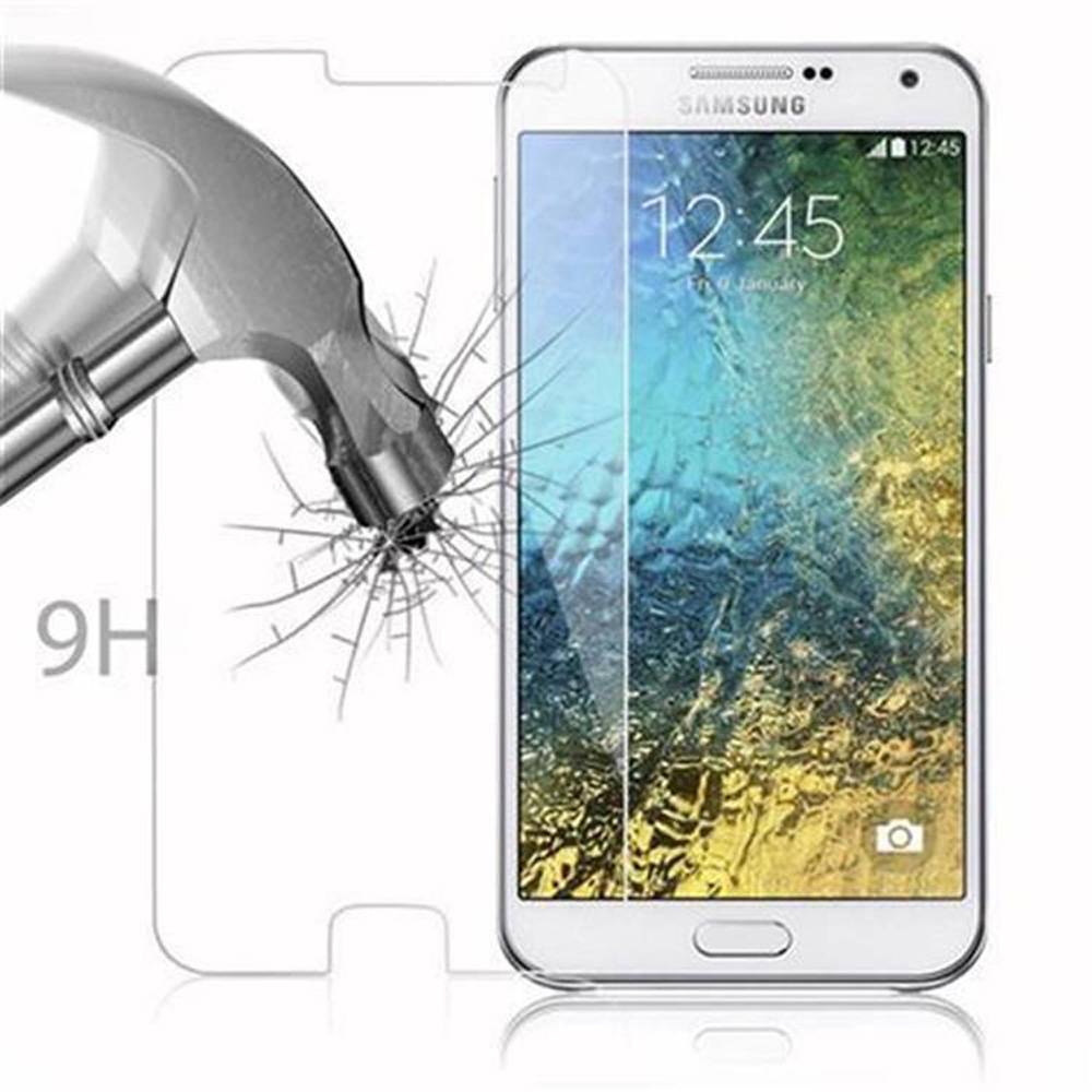 Cadorabo Panzer Folie für Samsung Galaxy E5 Schutzfolie in Transparent Gehärtetes Tempered Display-Schutzglas