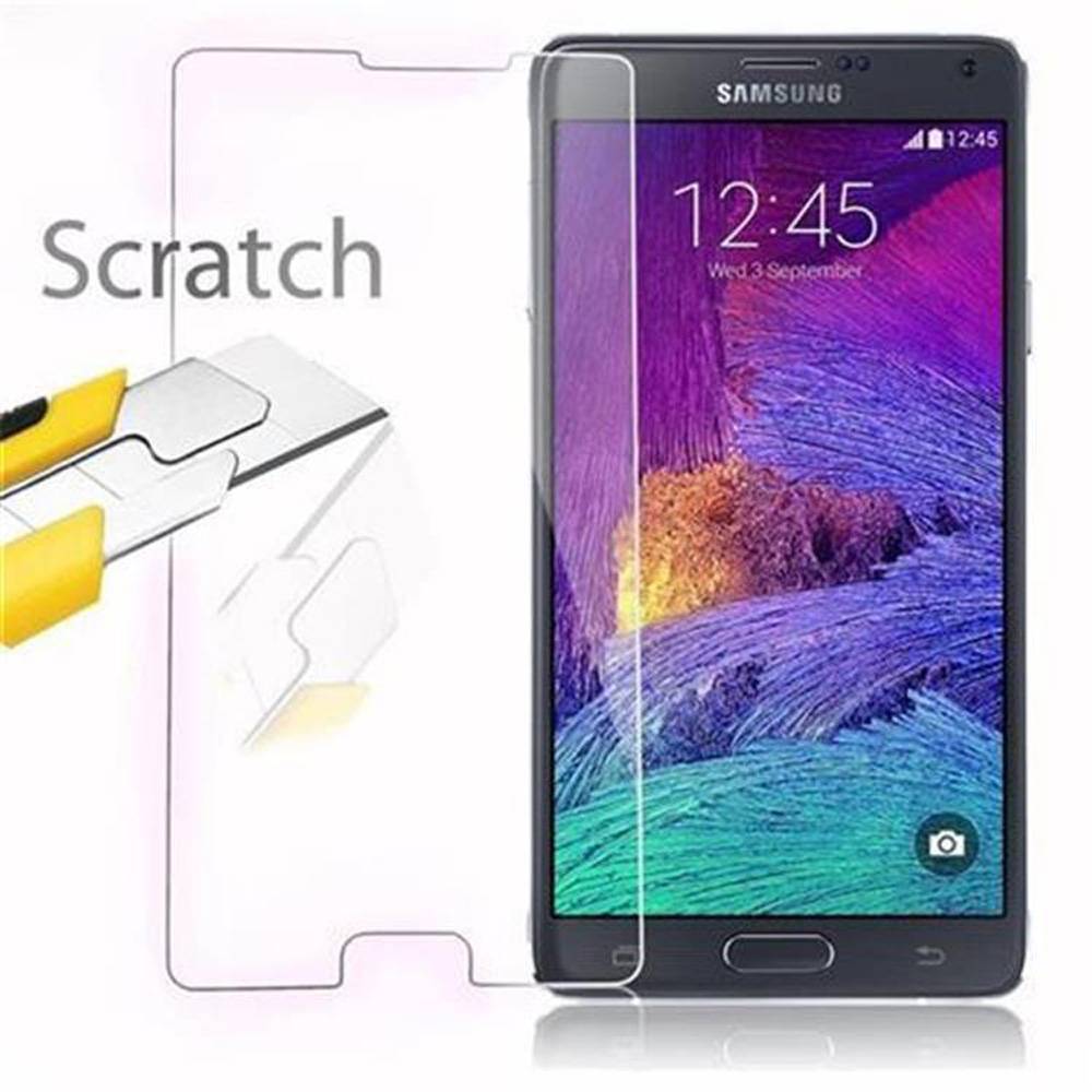 Cadorabo Panzer Folie für Samsung Galaxy NOTE 4 Schutzfolie in Transparent Gehärtetes Tempered Display-Schutzglas