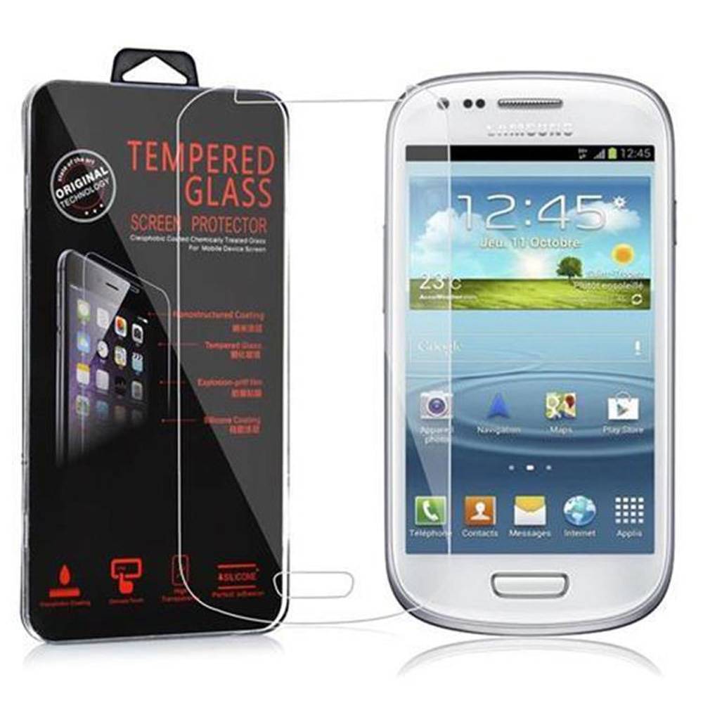 Cadorabo Panzer Folie für Samsung Galaxy S3 MINI Schutzfolie in Transparent Gehärtetes Tempered Display-Schutzglas