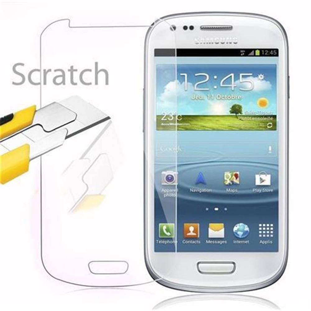 Cadorabo Panzer Folie für Samsung Galaxy S3 MINI Schutzfolie in Transparent Gehärtetes Tempered Display-Schutzglas