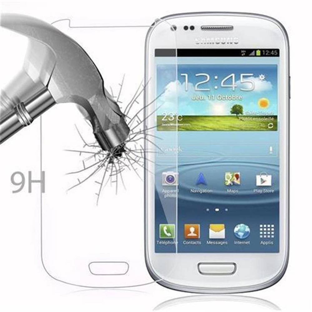 Cadorabo Panzer Folie für Samsung Galaxy S3 MINI Schutzfolie in Transparent Gehärtetes Tempered Display-Schutzglas
