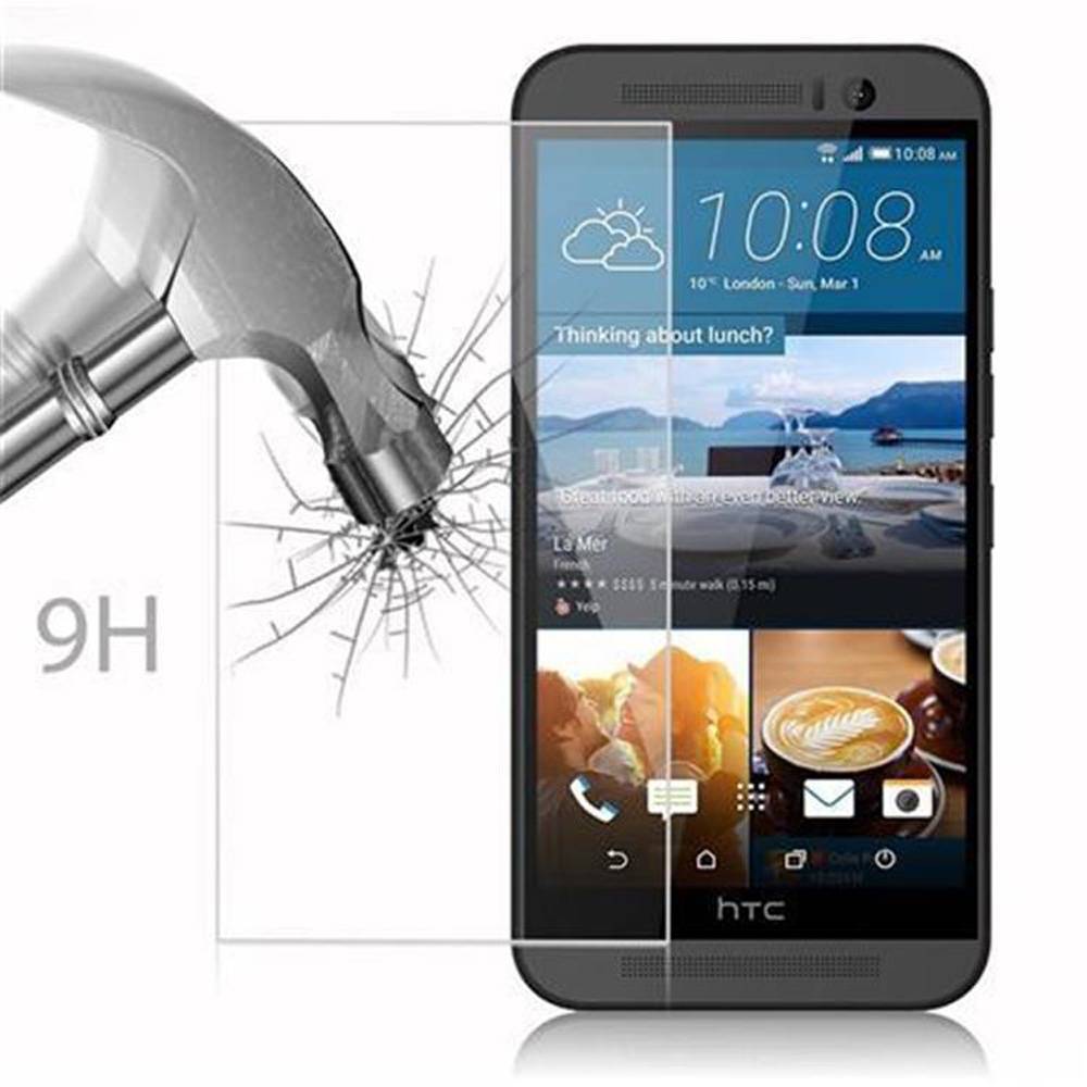 Cadorabo Panzer Folie für HTC ONE M9 (3.Gen.) Schutzfolie in Transparent Gehärtetes Tempered Display-Schutzglas