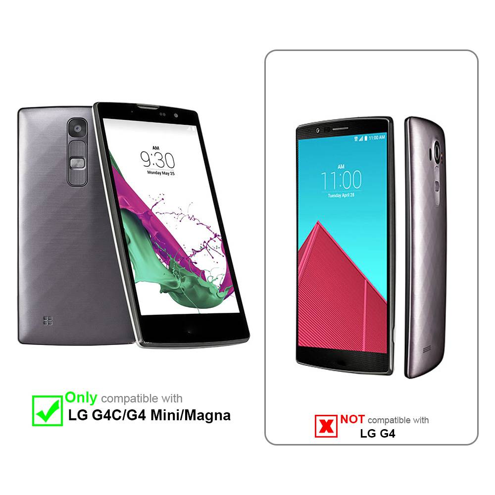 Cadorabo Panzer Folie für LG MAGNA / G4 MINI Schutzfolie in Transparent Gehärtetes Tempered Display-Schutzglas