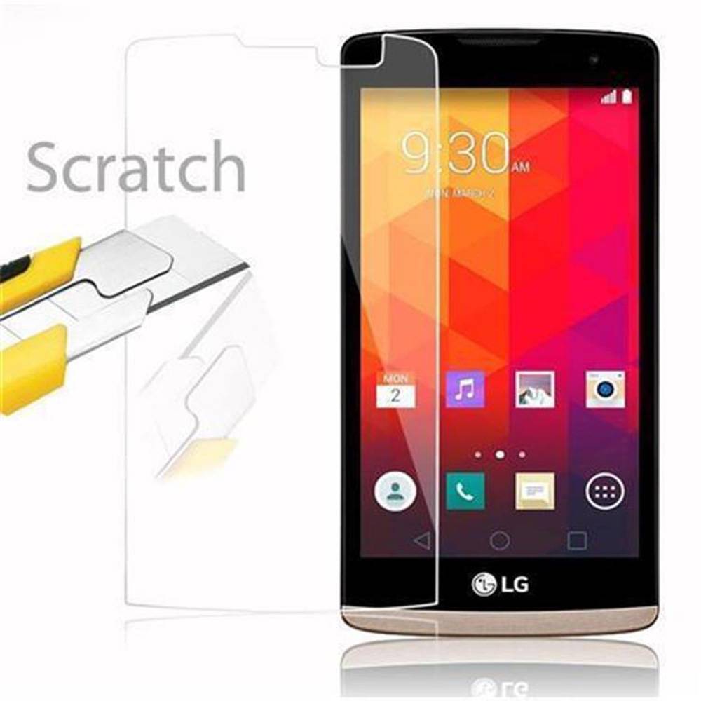 Cadorabo Panzer Folie für LG LEON Schutzfolie in Transparent Gehärtetes Tempered Display-Schutzglas