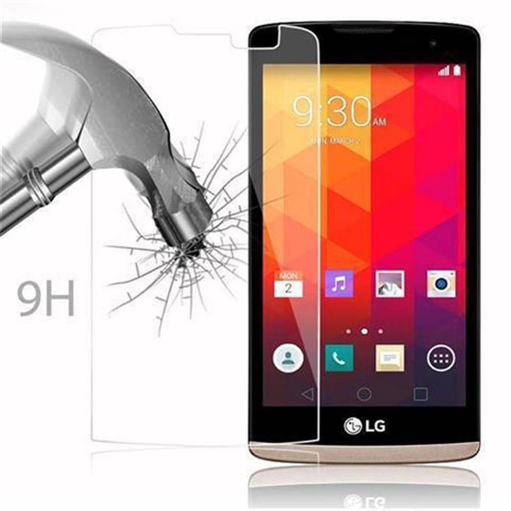 Cadorabo Panzer Folie für LG LEON Schutzfolie in Transparent Gehärtetes Tempered Display-Schutzglas