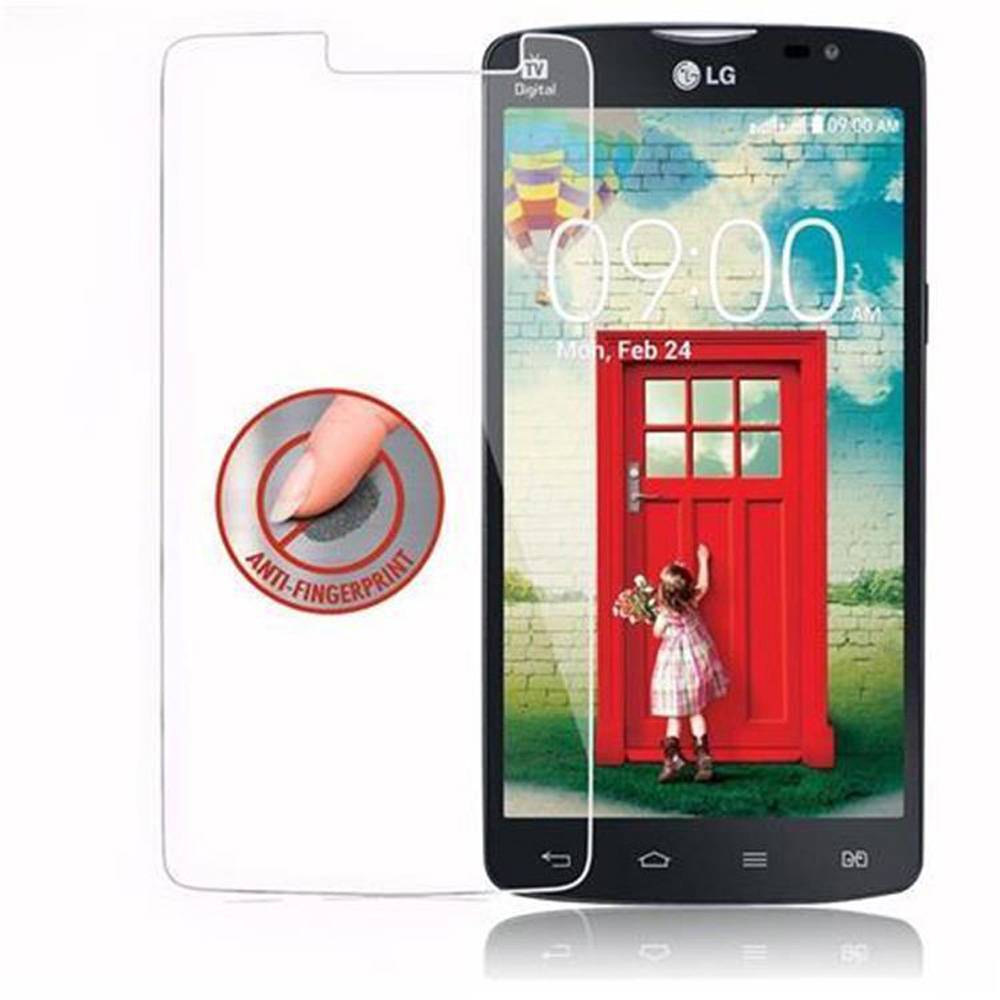 Cadorabo Panzer Folie für LG L80 Schutzfolie in Transparent Gehärtetes Tempered Display-Schutzglas