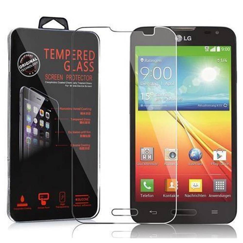 Cadorabo Panzer Folie für LG L70 (1.SIM) Schutzfolie in Transparent Gehärtetes Tempered Display-Schutzglas