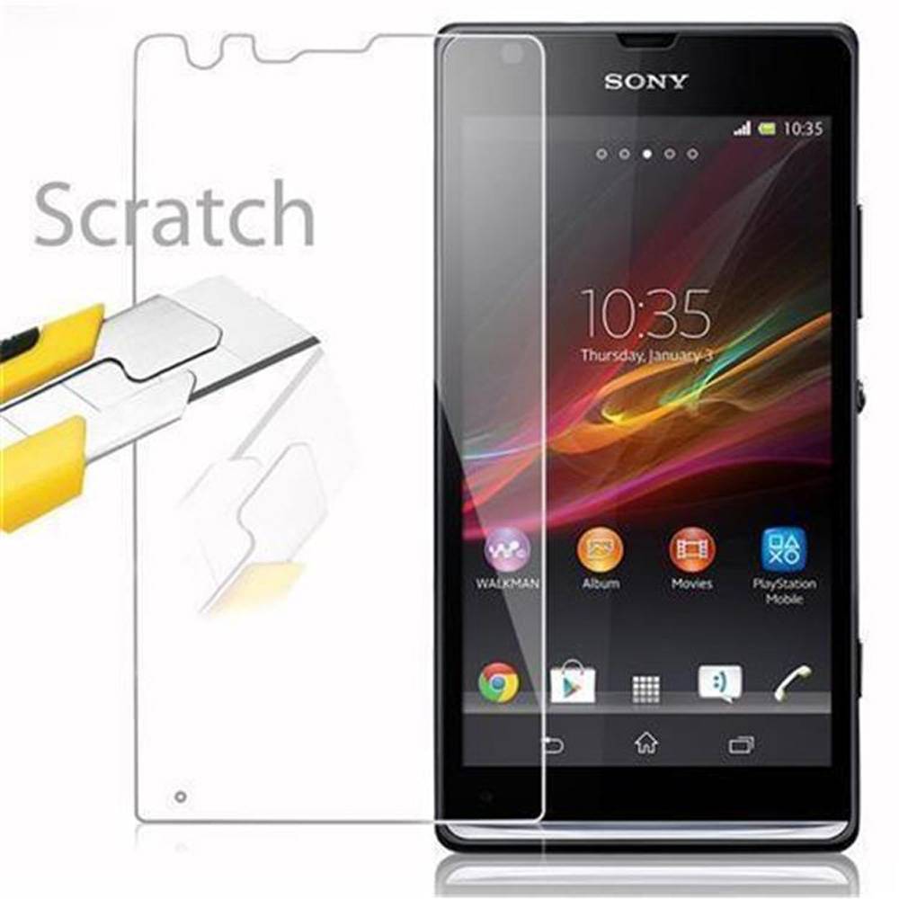 Cadorabo Panzer Folie für Sony Xperia S Schutzfolie in Transparent Gehärtetes Tempered Display-Schutzglas