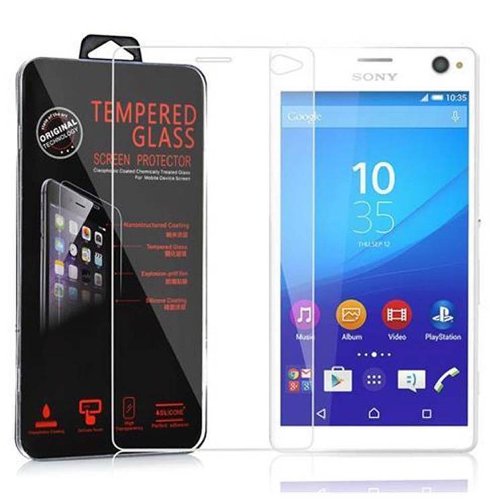 Cadorabo Panzer Folie für Sony Xperia C4 Schutzfolie in Transparent Gehärtetes Tempered Display-Schutzglas